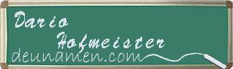 Dario Hofmeister Visitenkarte